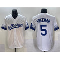 Los Angeles Dodgers #5 Freddie Freeman White MWATKINS City Connect Cool Base Stitched Jersey