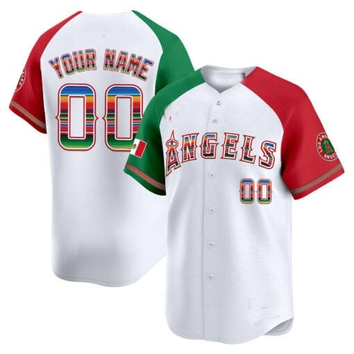 Custom Los Angeles Angels Mexico Vapor Premier Limited Jersey ¨C White MWATKINS