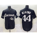 Cincinnati Reds #44 Elly De La Cruz Black MWATKINS 'Gothic Queen City Edition' Vapor Premier Limited Stitched Jersey