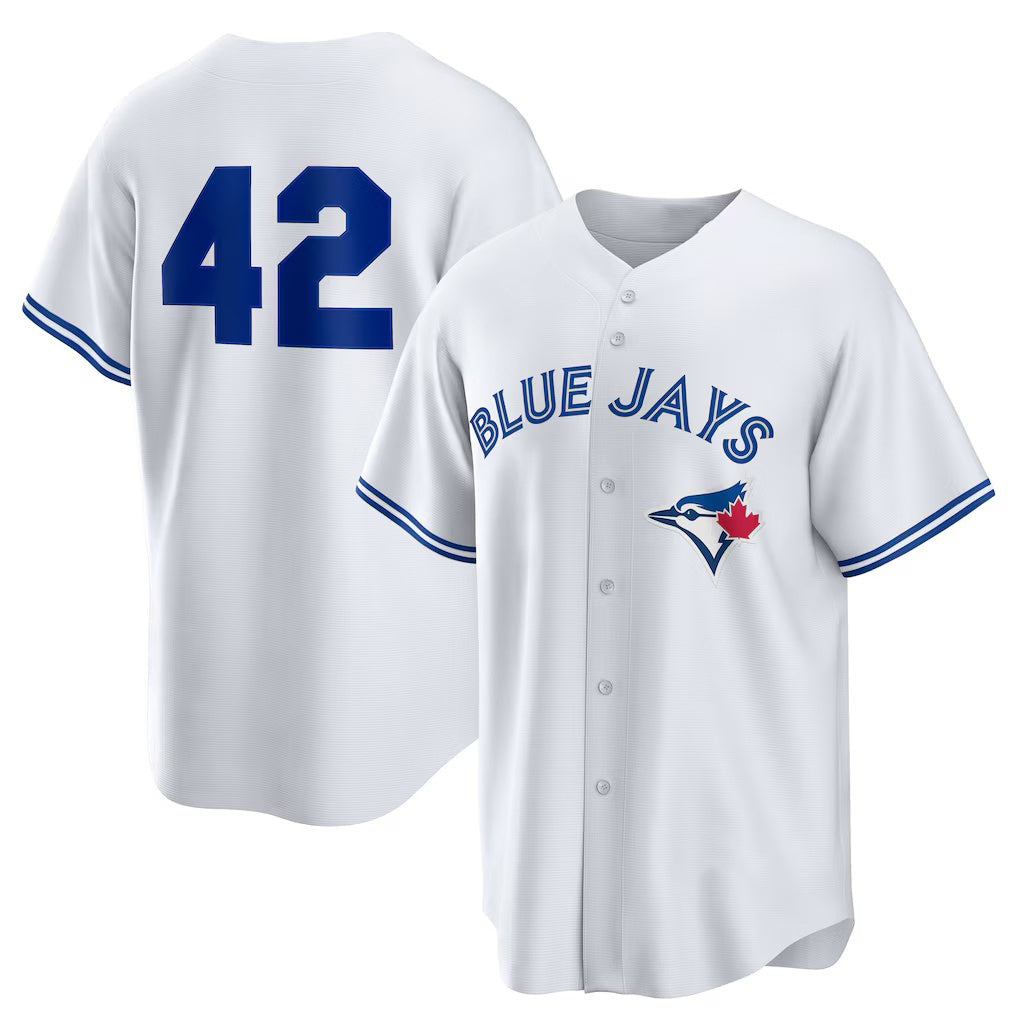 Toronto Blue Jays #42 Jackie Robinson White MWATKINS Home 2025 Day Replica Jersey