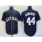 Houston Astros #44 Yordan Alvarez Black MWATKINS Cool Base Stitched Jersey