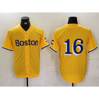 Boston Red Sox #16 Jarren Duran Gold MWATKINS City Connect Stitched Jersey