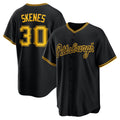 Pittsburgh Pirates #30 Paul Skenes Black MWATKINS Alternate 2 Replica Jersey