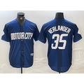 Detroit Tigers #35 Justin Verlander Navy MWATKINS 2024 City Connect Cool Base Limited Stitched Jersey