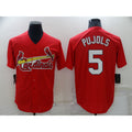 St. Louis Cardinals #5 Albert Pujols Red MWATKINS Stitched Cool Base Jersey