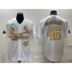 St. Louis Cardinals #46 Paul Goldschmidt Number White MWATKINS 2022 All Star Stitched Cool Base Jersey
