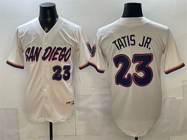San Diego Padres #23 Fernando Tatis Jr. Cream MWATKINS 2026 City Connect Stadium Stitched Jersey