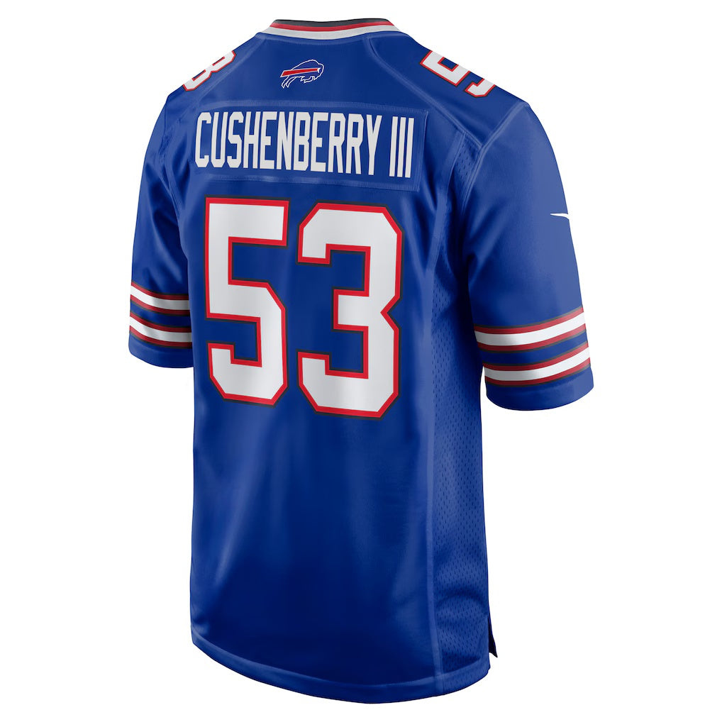 B.Bills #53 Lloyd Cushenberry III Royal MWATKINS Team Game Jersey