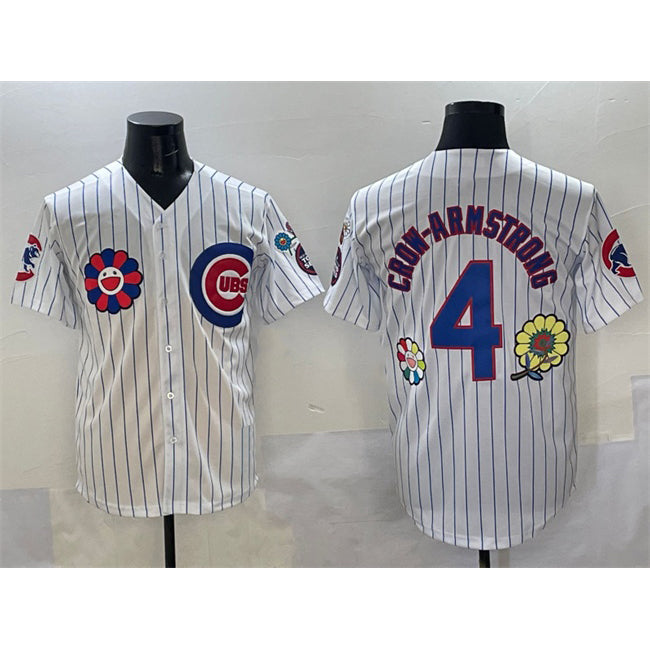 Chicago Cubs #4 Pete Crow-Armstrong White MWATKINS 2025 Tokyo Series Limited Stitched Jersey