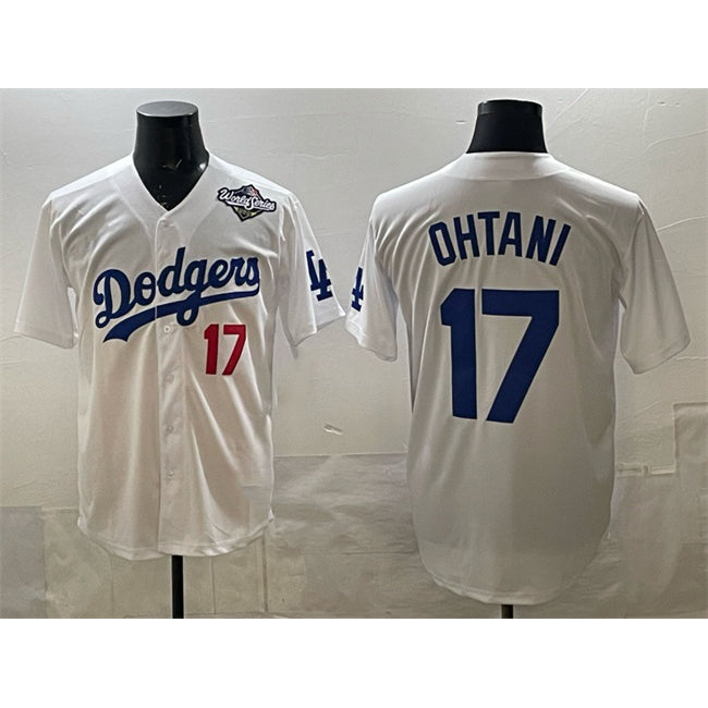 Los Angeles Dodgers #17 Shohei Ohtani White MWATKINS 2025 World Series Home Limited Stitched Jersey