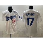Los Angeles Dodgers #17 Shohei Ohtani White MWATKINS 2025 World Series Home Limited Stitched Jersey