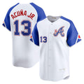 Atlanta Braves #13 MWATKINSld Acu?a Jr. White MWATKINS City Connect Limited Player Jersey