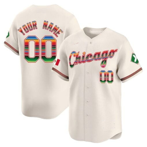 Custom Chicago White Sox Mexico Vapor Premier Limited Jersey V3- Cream MWATKINS