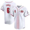 Cincinnati Reds #6 Jonathan India White MWATKINS Home Limited Stitched Jersey