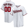 Custom Washington Nationals White MWATKINS Home Replica Jersey