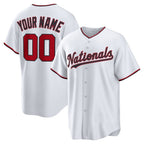 Custom Washington Nationals White MWATKINS Home Replica Jersey