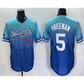 Los Angeles Dodgers #5 Freddie Freeman Blue MWATKINS 2025 City Connect Limited Stitched Jersey