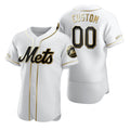 Custom New York Mets White MWATKINS Stitched Flex Base Golden Edition Jersey