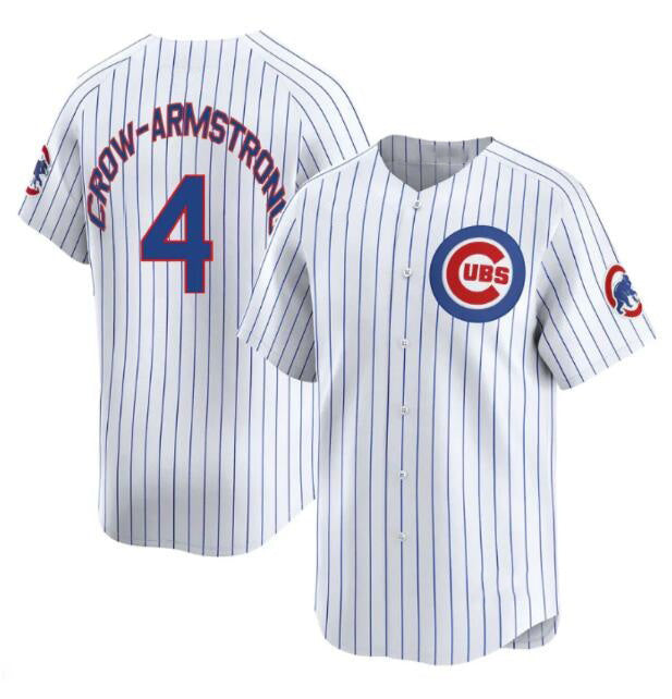 Chicago Cubs #4 Pete Crow-Armstrong White MWATKINS Home Limited Stitched Jersey