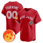 Custom Toronto Blue Jays x Dragon Ball Red MWATKINS Vapor Premier Limited Jersey - All Stitched