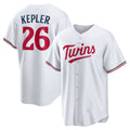 Minnesota Twins #26 Max Kepler White MWATKINS Home Replica Player Logo Jersey