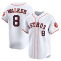 Houston Astros #8 Christian Walker White MWATKINS Home Limited Player Jersey