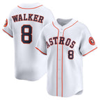 Houston Astros #8 Christian Walker White MWATKINS Home Limited Player Jersey
