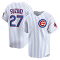 Chicago Cubs #27 Seiya Suzuki White MWATKINS Home Limited Player Jersey