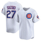 Chicago Cubs #27 Seiya Suzuki White MWATKINS Home Limited Player Jersey