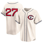 Chicago Cubs #27 Seiya Suzuki Cream MWATKINS Throwback Cooperstown Collection Limited Jersey