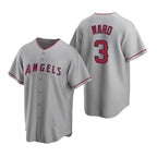 Los Angeles Angels #3 Waylor Ward Grey MWATKINS Cool Base Stitched Jersey