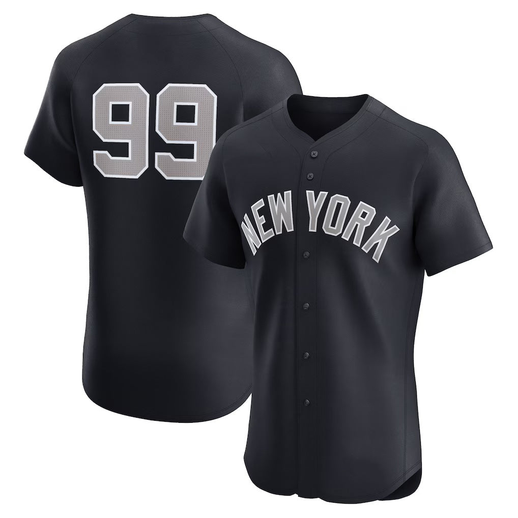 New York Yankees #99 Aaron Judge Navy MWATKINS Alternate 1 Elite Player Jersey