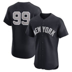 New York Yankees #99 Aaron Judge Navy MWATKINS Alternate 1 Elite Player Jersey