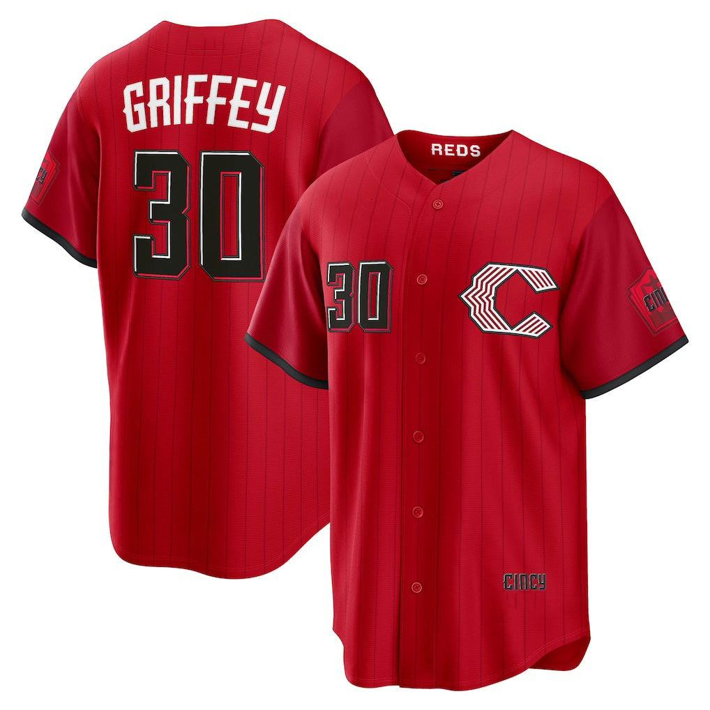 Cincinnati Reds #30 Ken Griffey Jr. Red MWATKINS 2026 City Connect Stadium Jersey
