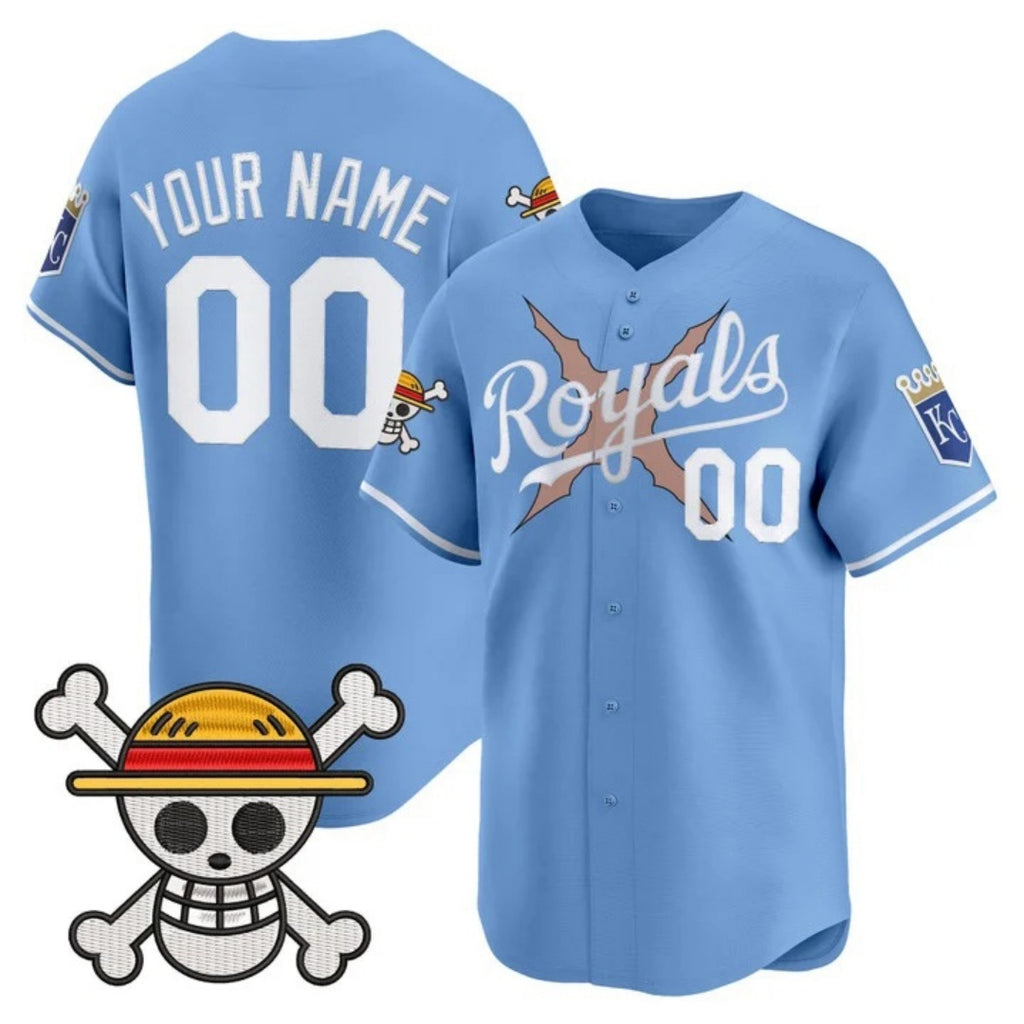Custom Kansas City Royals x One Piece Blue MWATKINS Vapor Premier Limited Jersey - Stitched
