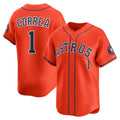 Houston Astros #1 Carlos Correa Orange MWATKINS Alternate Limited Player Jersey