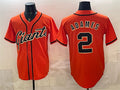 San Francisco Giants #2 Willy Adames Orange MWATKINS Cool Base Stitched Jersey