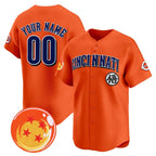 Custom Cincinnati Reds x Dragon Ball Orange MWATKINS Vapor Premier Limited Jersey - All Stitched