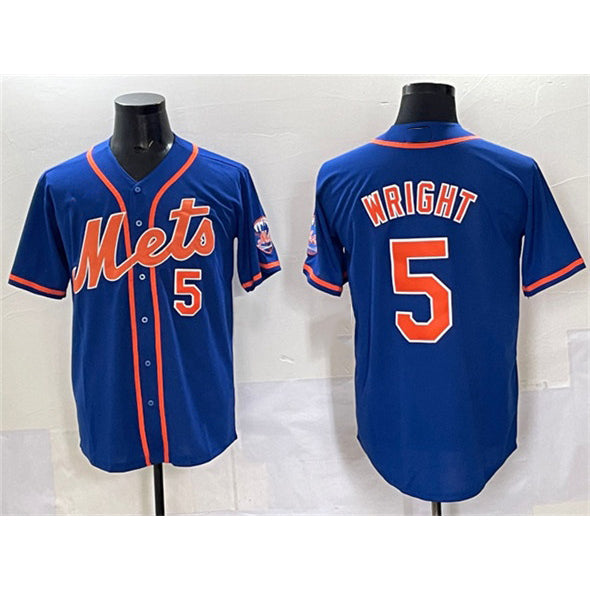 New York Mets #5 David Wright Blue MWATKINS Cool Base Stitched Jersey