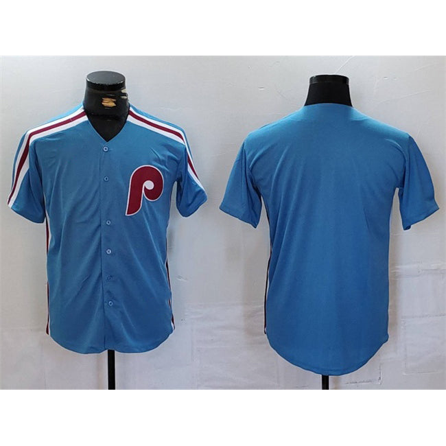 Philadelphia Phillies Blank Blue MWATKINS Cool Base Stitched Jersey