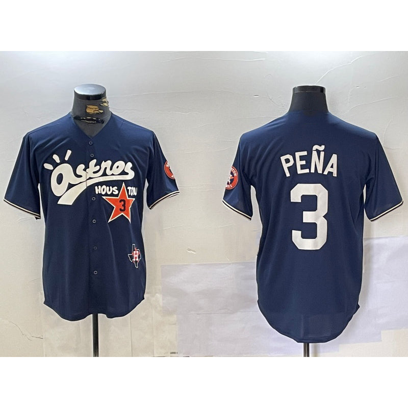 Houston Astros #3 Jeremy Pena Black MWATKINS Cactus Jack Vapor Premier Stitched Jersey