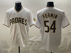 San Diego Padres #54 Freddy Fermin White MWATKINS Cool Base Stitched Jersey