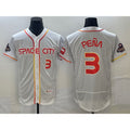 Houston Astros #3 Jeremy Pena Number White MWATKINS 2023 City Connect Flex Base Stitched Jersey 3