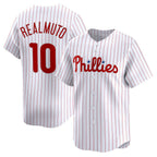 Philadelphia Phillies #10 J.T. Realmuto White MWATKINS Home Limited Player Jersey