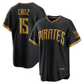 Pittsburgh Pirates #15 Oneil Cruz Black MWATKINS 2026 City Connect Stadium Jersey