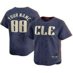 Custom Cleveland Guardians Navy MWATKINS City Connect Limited Jersey