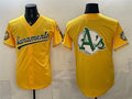 Oakland Athletics Team Big Logo 2026 Yellow MWATKINS Alternate Sacramento Celebrating 125 Years Vapor Limited Stitched Jerseys 2