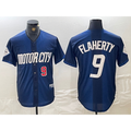 Detroit Tigers #9 Jack Flaherty Number 2024 Navy MWATKINS City Connect Cool Base Limited Stitched Jersey