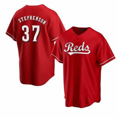 Cincinnati Reds #37 Tyler Stephenson Red MWATKINS Cool Base Jersey