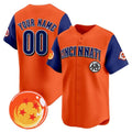 Custom Cincinnati Reds x Dragon Ball Royal Orange MWATKINS Vapor Premier Limited Jersey - All Stitched